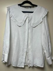 Eaphi】SHEER FLAT COLLAR BLOUSE - メルカリ