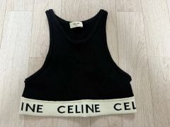 セリーヌCELINE タンクトップ ボーダー　sサイズ CELINE セリーヌ ボーダー アスリート ブラ タンクトップ (CELINE