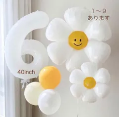 【けこ様♡ご注文ページ】ナンバーバルーン＆デイジーS×２Ｍ×１　風船セット　誕生日飾り風船セット