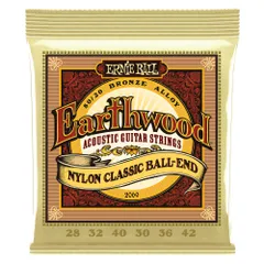 【正規品】 ERNIE BALL 2069 クラシックギター弦 (28-42) EARTHWOOD 80/20 BRONZE FOLK NYLON BALL-END