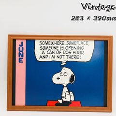 빈티지 캘린더 BOOK 포스터 땅콩[ 스누피 JUNE ] 1989's 액세서리 오리지널 미국 빈티지 레트로 레트로 쇼와(AZ2204)