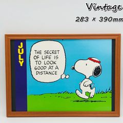 昭和レトロ！ヴィンテージ！美品 SNOOPY スヌーピー パブミラー - メルカリ