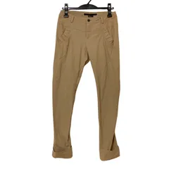  【美品】SOV. ソブ　ダブルスタンダードクロージング　メリルハイテンションパンツ　ストレッチパンツ　ベージュ　レディース　38 人気完売　希少　通年　裾折り曲げ【Z1809】のサムネイル