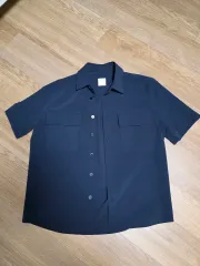 Sandro サンドロ ネイビー シャツ Lのサムネイル