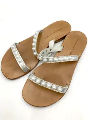 FABIO RUSCONI ファビオルスコーニ タブルベルトフラット サンダル size35/茶 ■◆◎レディース