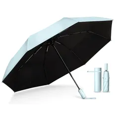 日傘 折りたたみ傘 晴雨兼用 UVカット率100% 完全遮光 軽量 280g スマートセーフティロック機能 コンパクト 折りたたみ レディース メンズ 男女兼用 遮熱 携帯便利 ワンタッチ自動開閉 ギフト プレゼントに最適 (ライトグリーン, 【新モデル】 1