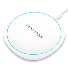 NANAMI ワイヤレス充電器 最大15W出力 超薄型 置くだけ充電器 Qi認証 USB-Cポート iPhone 17/16/15/14/13/12シリーズ/SE第3世代/11Pro(Max)/XR/X/8 AirPods 4/Pro(3/2)/3 Gal 1