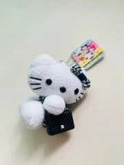 HELLO KITTY ブラック CHECK バッグ キーホルダー
