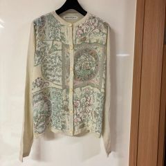 サルヴァトーレ フェラガモ シルク切替ニット アンサンブル 花柄 サルヴァトーレ フェラガモ シルク切替ニット アンサンブル 花柄