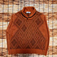90s BALMAIN パリス オレンジ レッド パータン ニット mのサムネイル