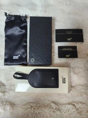 MONT BLANC ブラックレザー キーホルダー - メルカリ