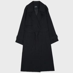 54】EPOCA アンゴラ ウール ロングコート 黒 アウター 40 M 美品