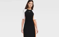 (XS) レディース DKNY スポーツ スポーティー ストレッチ バイカラー ONE PIECEのサムネイル