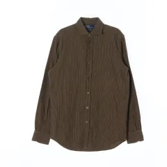 (正規品) S ポロ ラルフ ローレン スモールチェック柄 ブラウン 秋 冬 長袖 シャツ