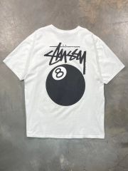 大人気】ステューシー 8ボール Tシャツ 白 L ゆるだぼ ストリート 古着 