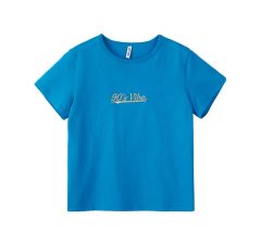 AmlyCity ロゴ刺繍 半袖Tシャツ ライトブルー - メルカリ