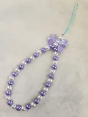 ハンドメイド ビーズストラップ スマートフォン ストラップ バッグチャーム キーホルダー
