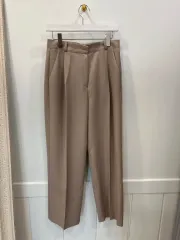 ベージュワイドピンタック スラックス large 66-77