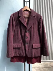Sue UNDERCOVER 수 언더커버 하운트투스 CHECK PATTERN バーガンディ WOOL BLのサムネイル