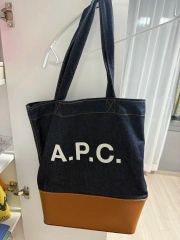 希少限定品2018aw APC ボストンバック ボウリングバッグ トート レザー