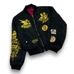 Ed Hardy(エドハーディー) パンク オールドスクール TATTOO スカル ブルゾン ジャケット