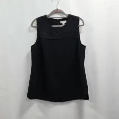 0059 カルバン・クライン Calvin Klein ブラック ノースリーブ ブラウス M