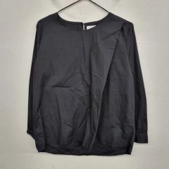 新品·未使用】sisamシサム工房 ブラウス 刺繍入り ブラック プル 