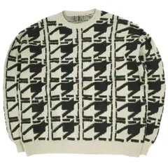 Danke Schon ダンケシェーン PREMIUM COTTON CHIDORI CREWNECK KNIT 千鳥格子クルーネックニット Free BEIGE セーター サンプル品 チェック トップス g26313のサムネイル
