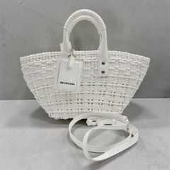 BALENCIAGA バレンシアガ ビストロXS カゴバッグ ホワイト - メルカリ