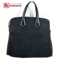 エルメスブラック トートバッグ キャンバス レザー - メルカリ