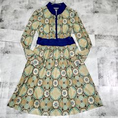 極美品】グッチ ロングワンピース ボウタイ 長袖 花柄 シルク 38 M 