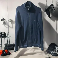 Tommy Hilfiger メンズ ニット ジップアップ S (95 100 レディース ゆったり