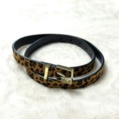ステューシー STUSSY レオパード レザーベルト ヒョウ柄 本革 イエロー