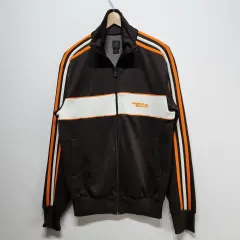アディダス ADIDAS ジャージ トレーナー トラックジャージ ジャケット ブラウン M