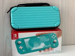 D【中古】Nintendo switch Lite ターコイズブルー 充電器付き 箱付き  ゲーム 任天堂
