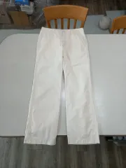 31 BEAN POLE ビーンポール 春夏 コットン パンツ ストレート アイボリー 31-405