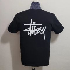 STUSSY 半袖シャツ L 黒白 和彫り 総柄 アロハ ステューシー - メルカリ