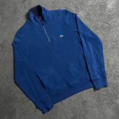 ラコステ ネイビ ニット ハーフジップ