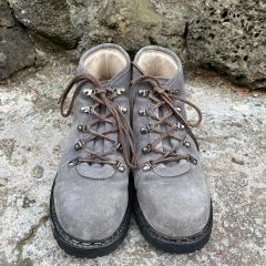 SANTONI スエード ハイキングブーツ リアルファー 7 1/2 イタリア製 