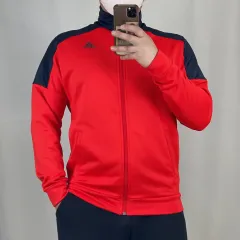 adidas レッド トレーナー ジャージ 2XL 250418