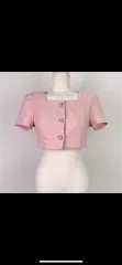 クロップド半袖カーディガン新品