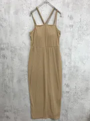 JUNOAH ジュノア ロング キャミソール ワンピース sizeM/ベージュ ■■ レディース