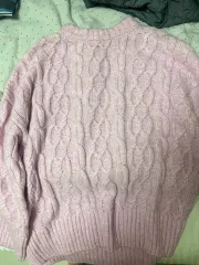 H&M Lサイズ ケーブル ピンク ニット