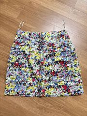 CHANEL マルチカラー 花柄 シルク タイトスカート 42 - メルカリ