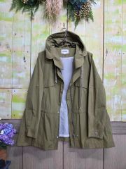 バビロン定価2,9万 大人可愛い薄手フルジップコットンナイロンロング 