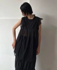zucca/ズッカ 鍵編みレース 綿ローン ノースリーブ ブラウスM - メルカリ