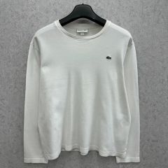 美品】LACOSTE ラコステ 長袖 カットソー ホワイト FR4 US M - メルカリ