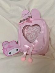 ハート型ショルダーバッグ リュック ピンク メゾピアノ エナメル 