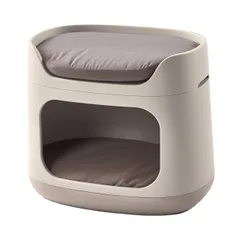 CURVER(カーバー) ペットハウス ベージュ 取り外し可能 ペットハウス ねこちぐら 猫 犬 キャリー 樹脂 お手入れ簡単 スペイン製のサムネイル