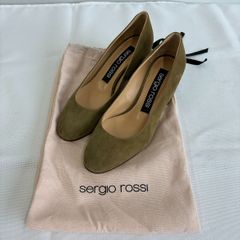 sergio rossi グレー スエード ハイヒール 36 - メルカリ